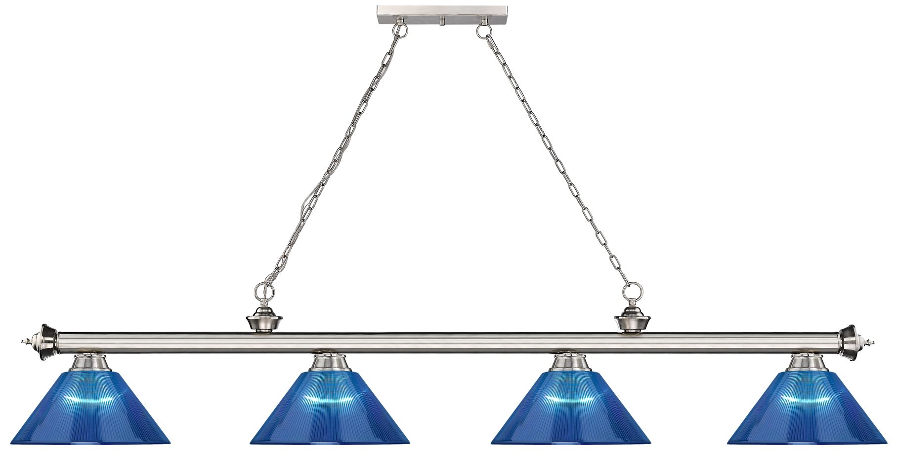 Image 4 Cordon by Z-Lite Brushed Nickel 4 Light Billiard Light more views