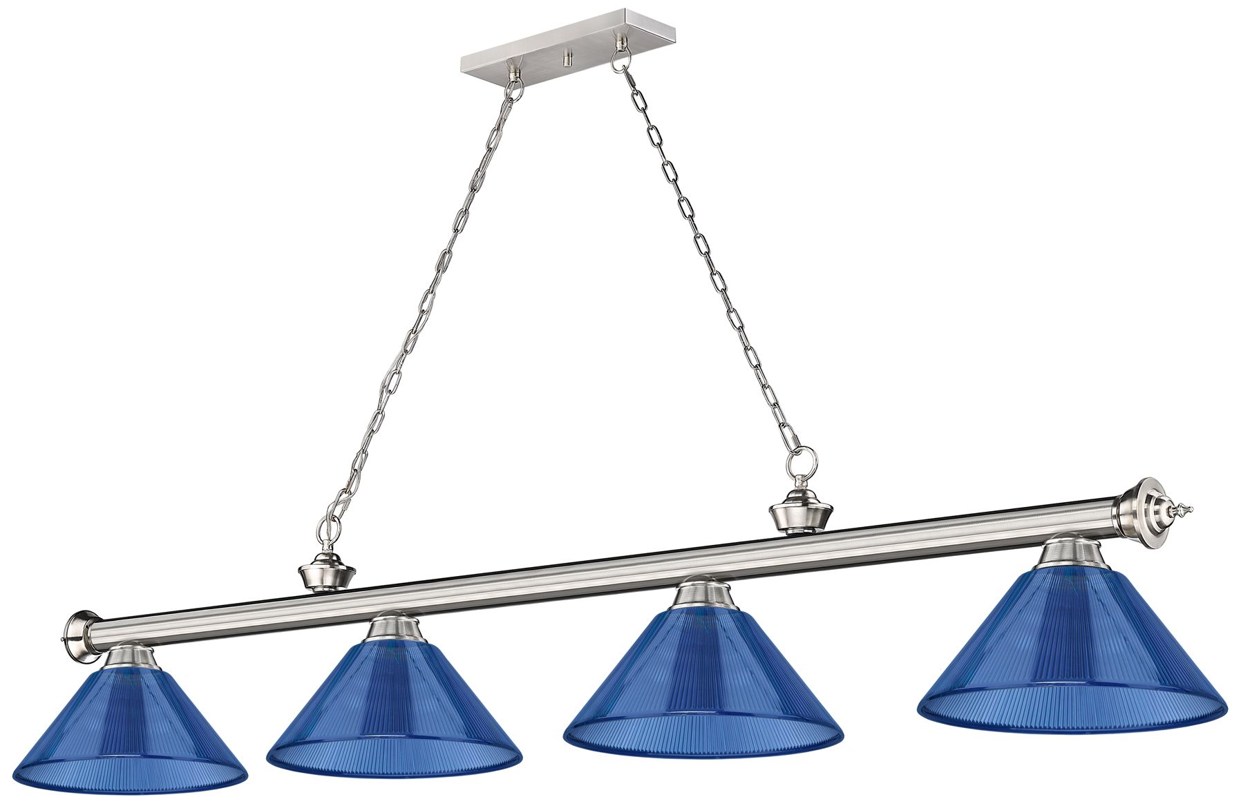 Image 7 Cordon by Z-Lite Brushed Nickel 4 Light Billiard Light more views