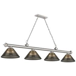 Cordon by Z-Lite Brushed Nickel 4 Light Billiard Light
