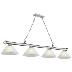 Cordon by Z-Lite Brushed Nickel 4 Light Billiard Light