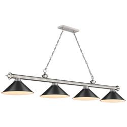 Cordon by Z-Lite Brushed Nickel 4 Light Billiard Light