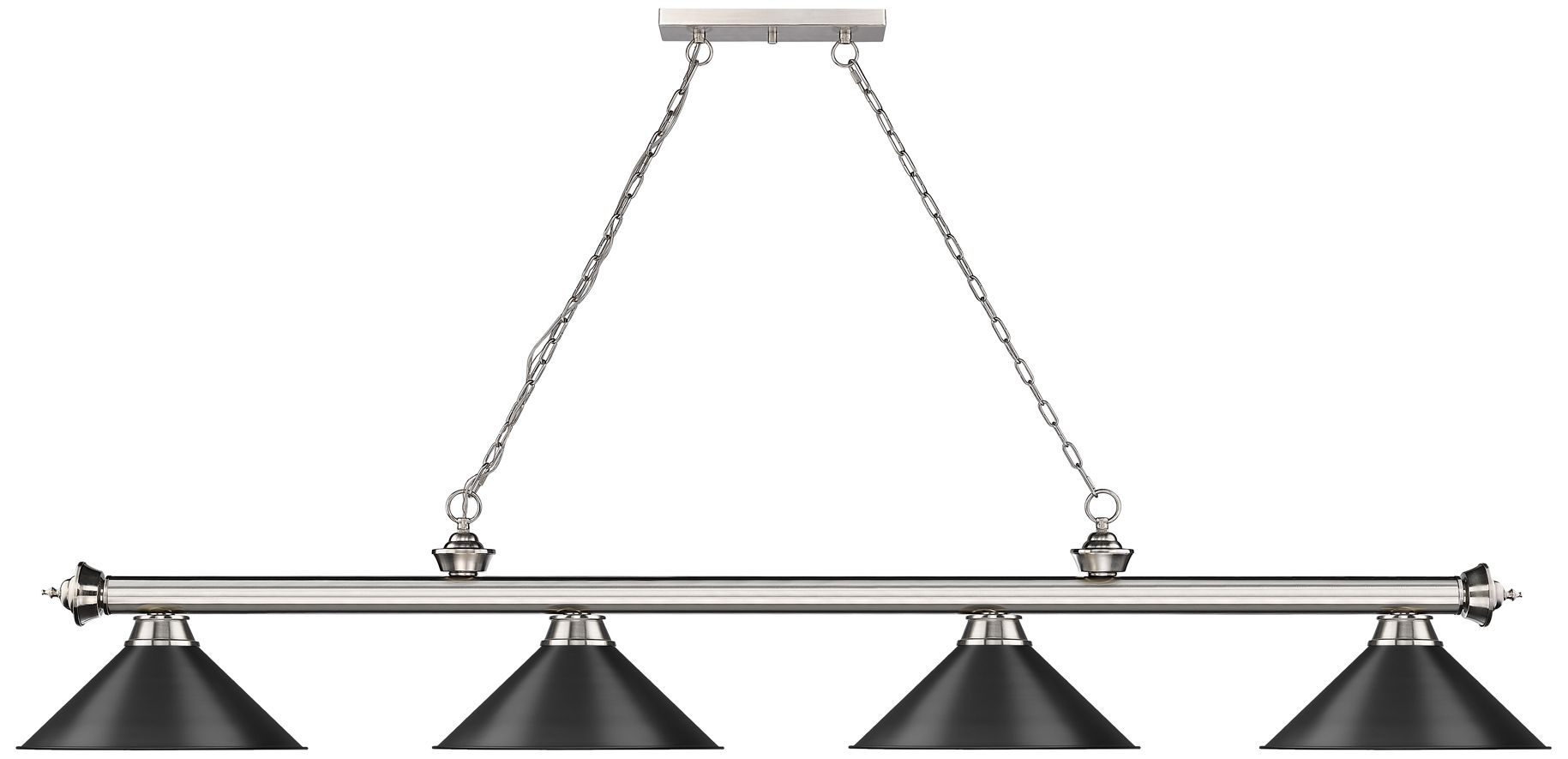 Image 4 Cordon by Z-Lite Brushed Nickel 4 Light Billiard Light more views