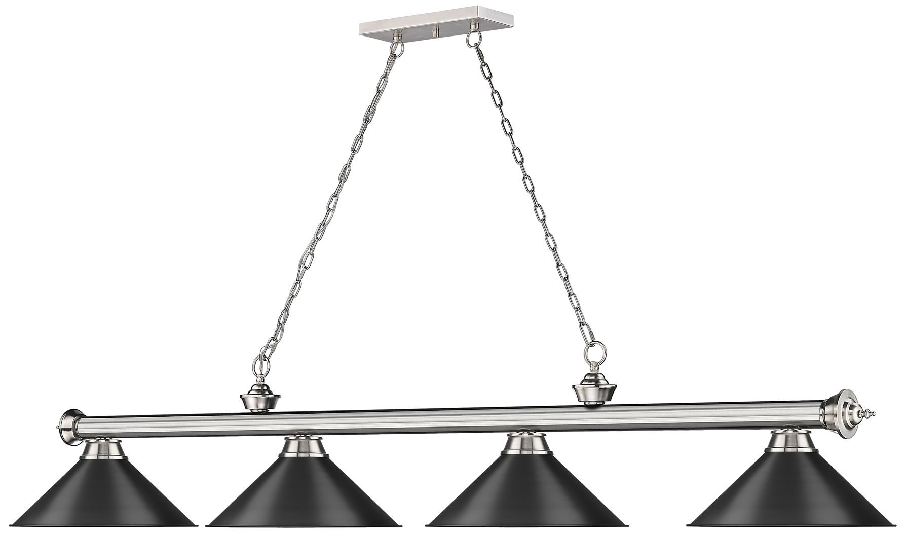 Image 5 Cordon by Z-Lite Brushed Nickel 4 Light Billiard Light more views