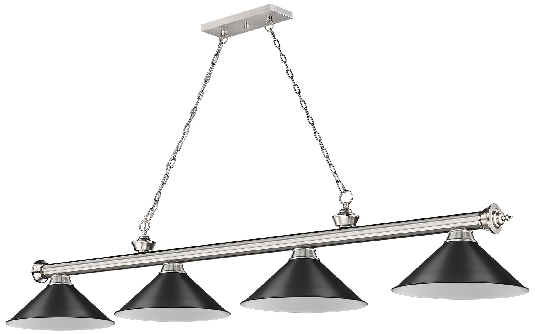 Image 7 Cordon by Z-Lite Brushed Nickel 4 Light Billiard Light more views