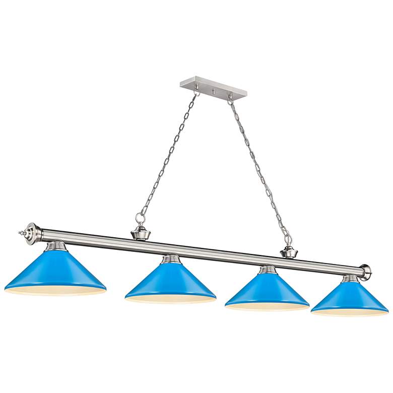 Image 1 Cordon by Z-Lite Brushed Nickel 4 Light Billiard Light