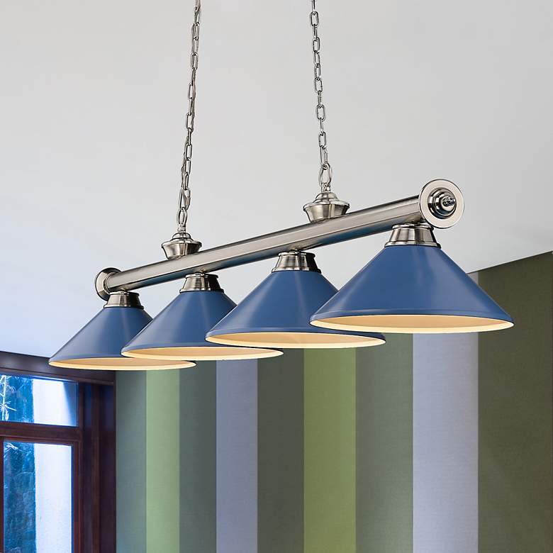 Image 1 Cordon by Z-Lite Brushed Nickel 4 Light Billiard Light