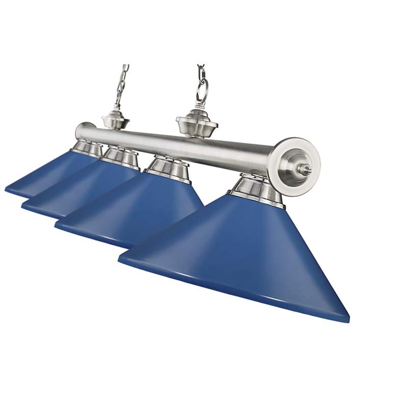 Image 7 Cordon by Z-Lite Brushed Nickel 4 Light Billiard Light more views