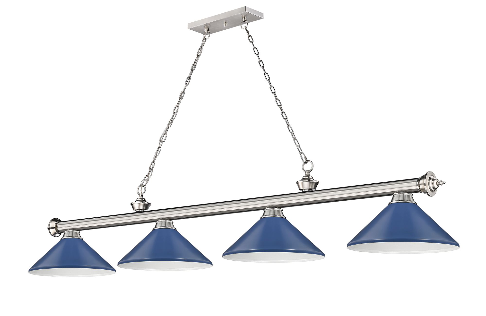Cordon by Z-Lite Brushed Nickel 4 Light Billiard Light