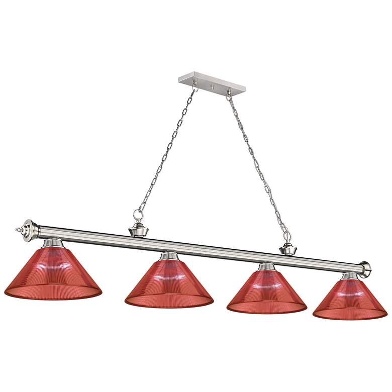 Image 1 Cordon by Z-Lite Brushed Nickel 4 Light Billiard Light