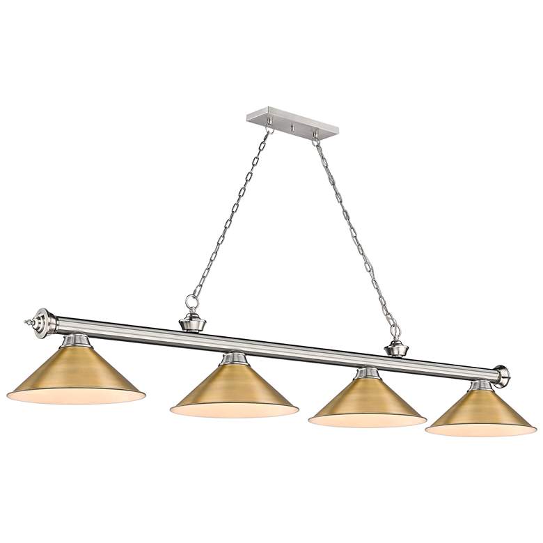 Image 1 Cordon by Z-Lite Brushed Nickel 4 Light Billiard Light