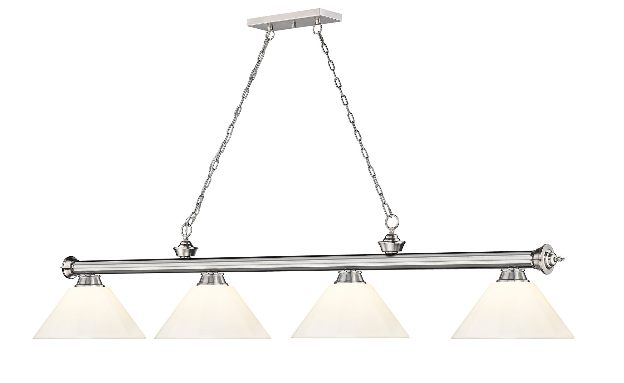 Image 7 Cordon by Z-Lite Brushed Nickel 4 Light Billiard Light more views