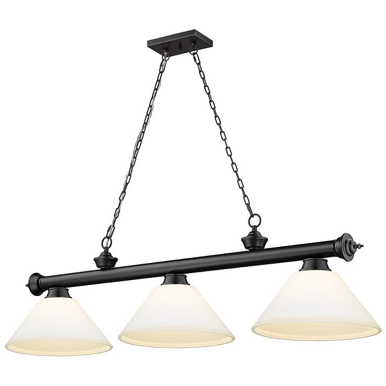 Image 2 Cordon by Z-Lite Matte Black 3 Light Billiard Light