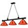 Cordon by Z-Lite Matte Black 3 Light Billiard Light