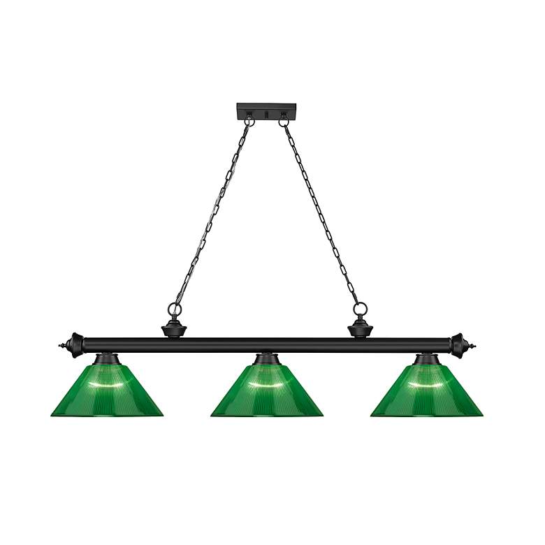 Image 5 Cordon by Z-Lite Matte Black 3 Light Billiard Light more views