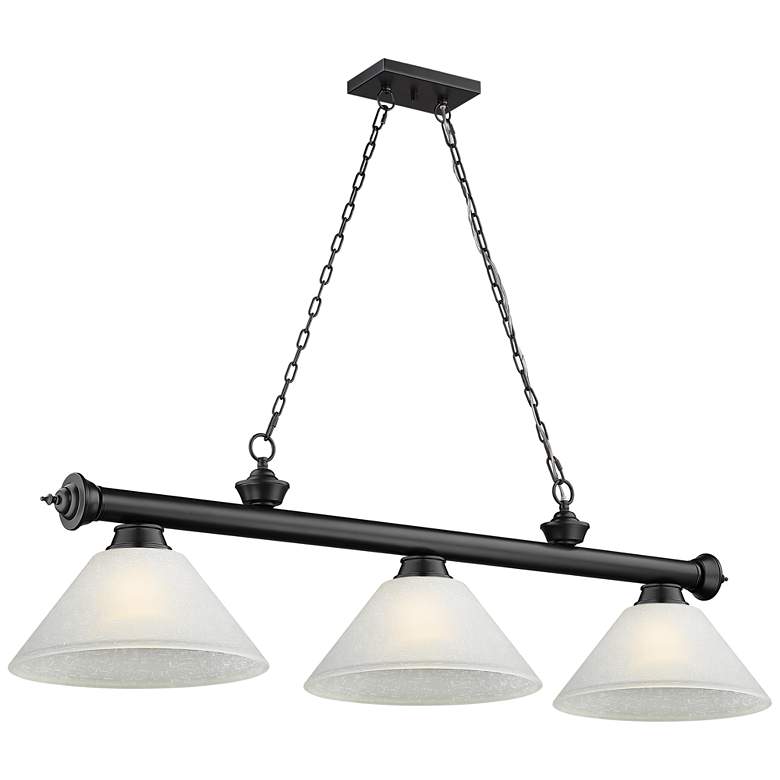 Image 1 Cordon by Z-Lite Matte Black 3 Light Billiard Light
