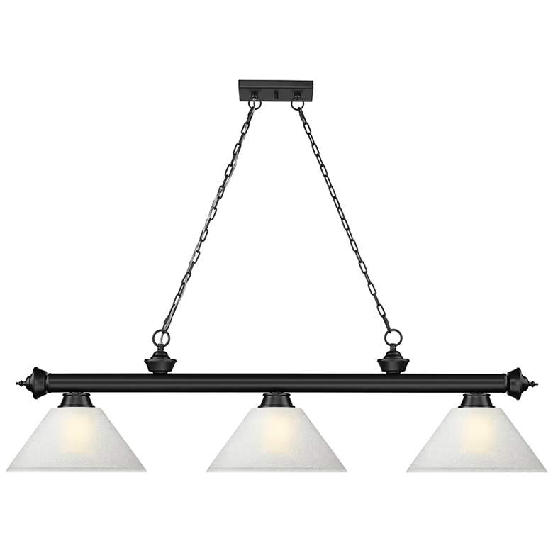 Image 4 Cordon by Z-Lite Matte Black 3 Light Billiard Light more views