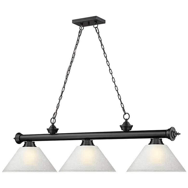 Image 5 Cordon by Z-Lite Matte Black 3 Light Billiard Light more views