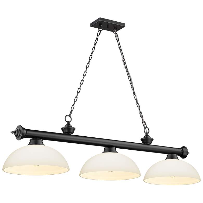 Image 1 Cordon by Z-Lite Matte Black 3 Light Billiard Light