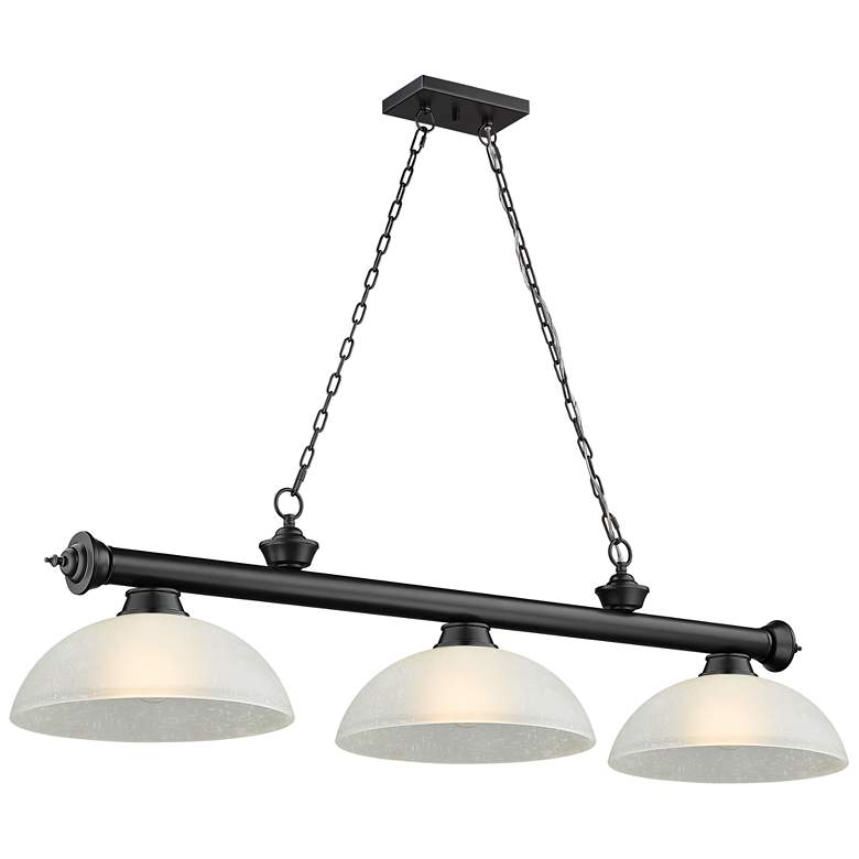 Image 1 Cordon by Z-Lite Matte Black 3 Light Billiard Light