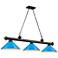 Cordon by Z-Lite Matte Black 3 Light Billiard Light