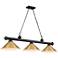 Cordon by Z-Lite Matte Black 3 Light Billiard Light