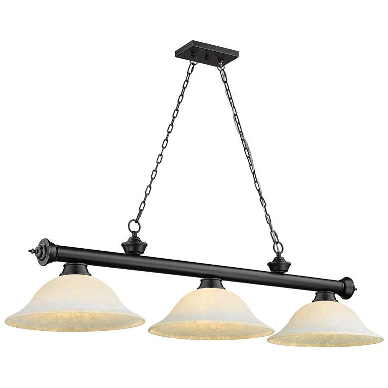 Image 1 Cordon by Z-Lite Matte Black 3 Light Billiard Light