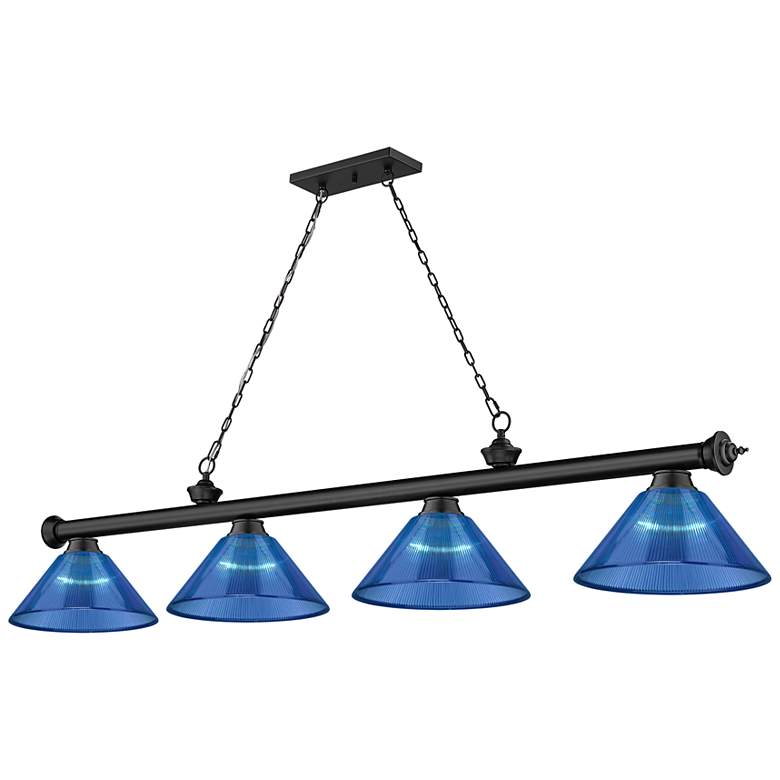 Image 1 Cordon by Z-Lite Matte Black 4 Light Billiard Light
