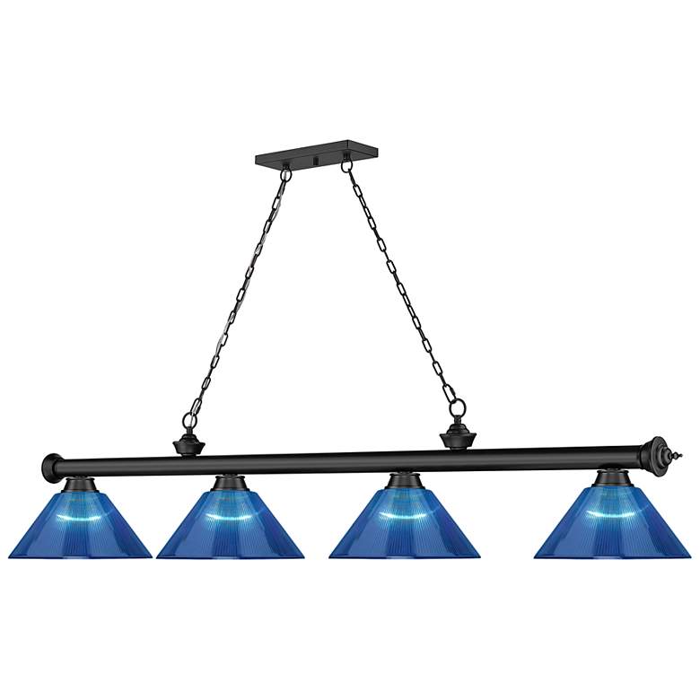 Image 5 Cordon by Z-Lite Matte Black 4 Light Billiard Light more views