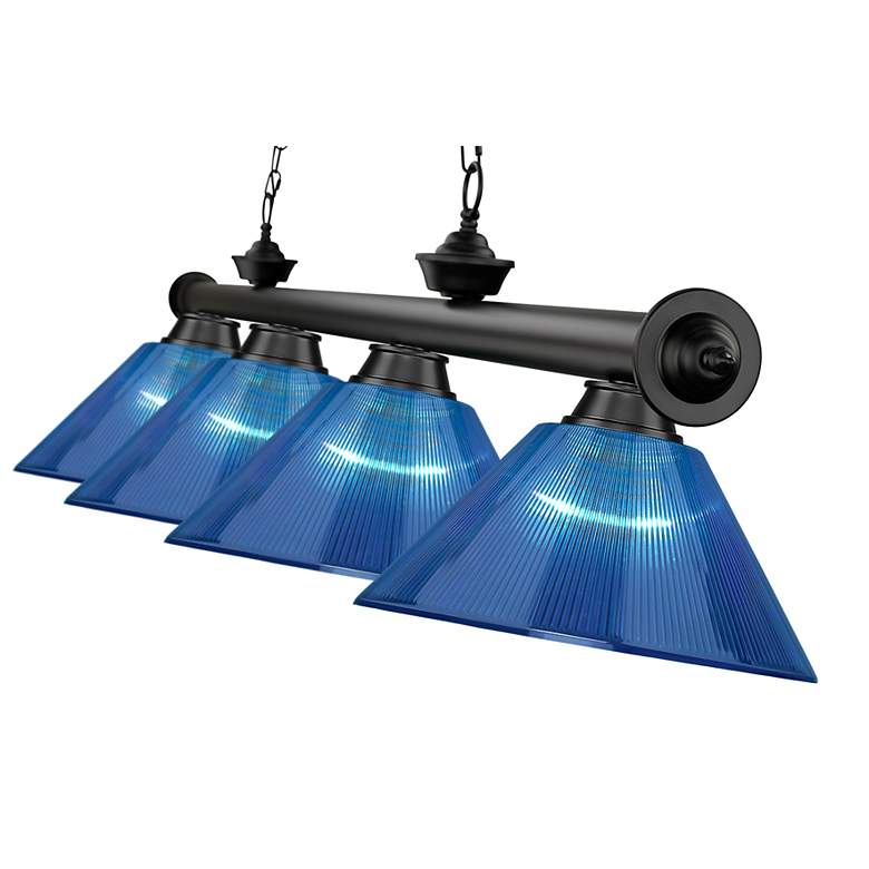 Image 6 Cordon by Z-Lite Matte Black 4 Light Billiard Light more views