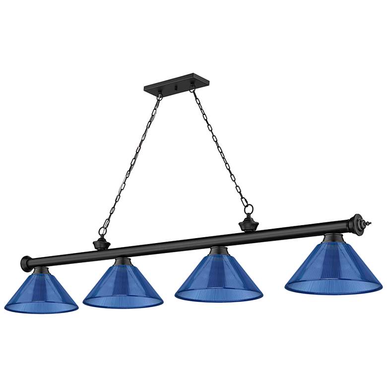 Image 7 Cordon by Z-Lite Matte Black 4 Light Billiard Light more views