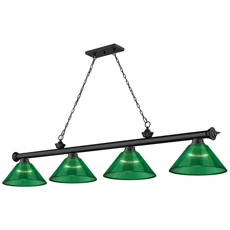 Image 2 Cordon by Z-Lite Matte Black 4 Light Billiard Light