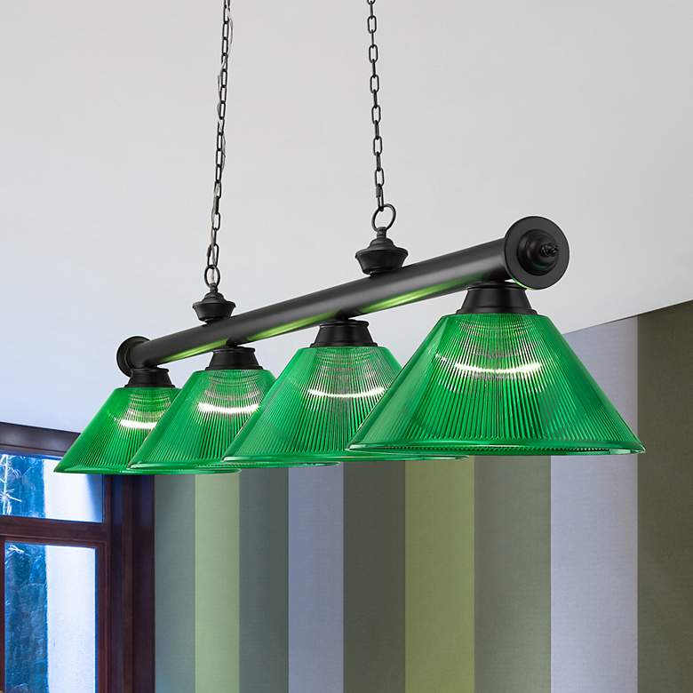 Image 1 Cordon by Z-Lite Matte Black 4 Light Billiard Light