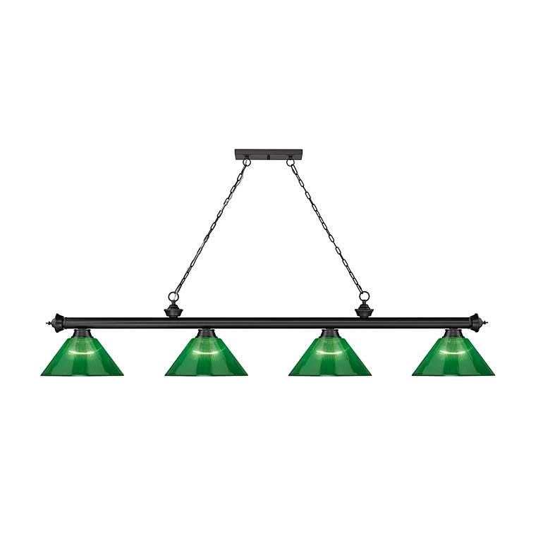 Image 5 Cordon by Z-Lite Matte Black 4 Light Billiard Light more views