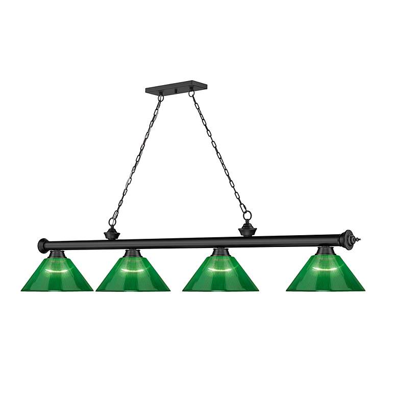 Image 6 Cordon by Z-Lite Matte Black 4 Light Billiard Light more views