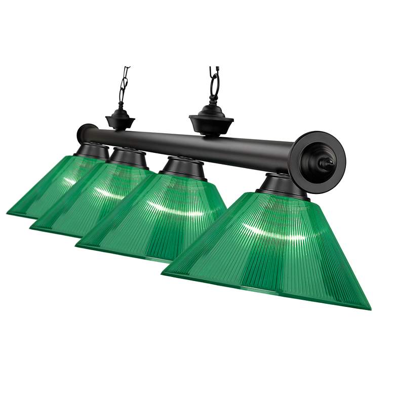 Image 7 Cordon by Z-Lite Matte Black 4 Light Billiard Light more views