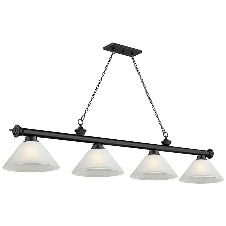 Image 1 Cordon by Z-Lite Matte Black 4 Light Billiard Light
