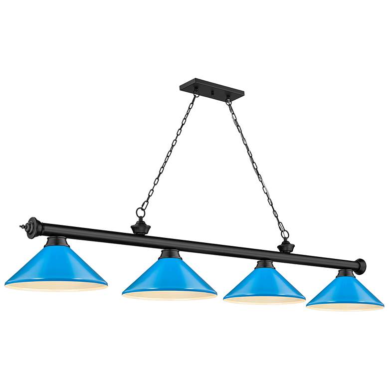 Image 1 Cordon by Z-Lite Matte Black 4 Light Billiard Light