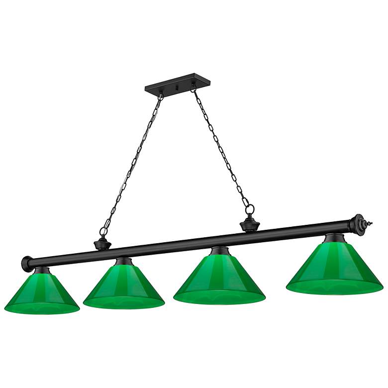 Image 2 Cordon by Z-Lite Matte Black 4 Light Billiard Light