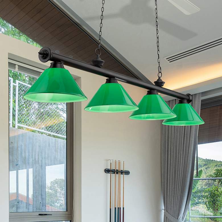 Image 1 Cordon by Z-Lite Matte Black 4 Light Billiard Light