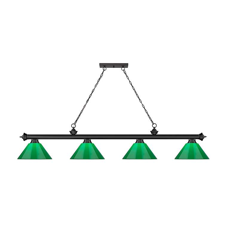 Image 5 Cordon by Z-Lite Matte Black 4 Light Billiard Light more views