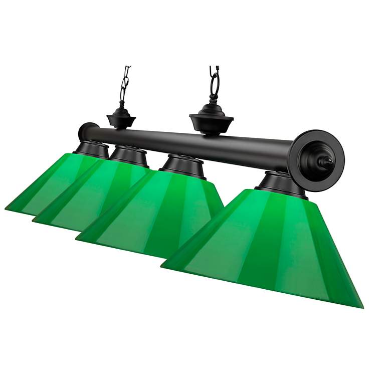 Image 7 Cordon by Z-Lite Matte Black 4 Light Billiard Light more views