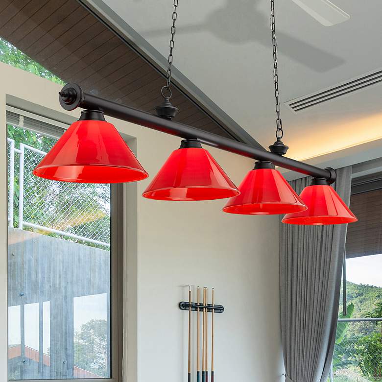Image 1 Cordon by Z-Lite Matte Black 4 Light Billiard Light