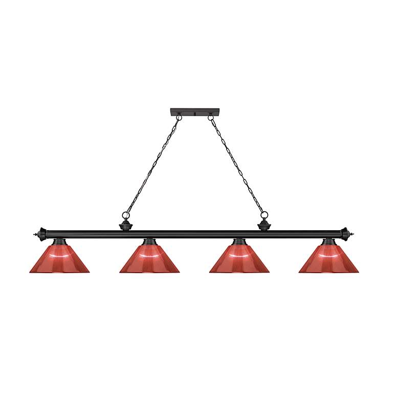 Image 5 Cordon by Z-Lite Matte Black 4 Light Billiard Light more views