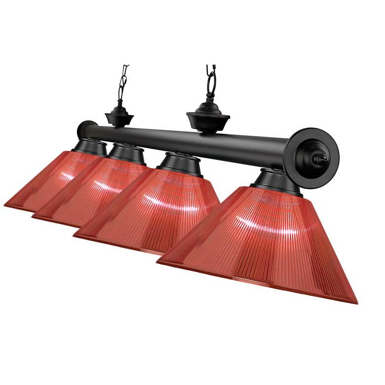 Image 7 Cordon by Z-Lite Matte Black 4 Light Billiard Light more views
