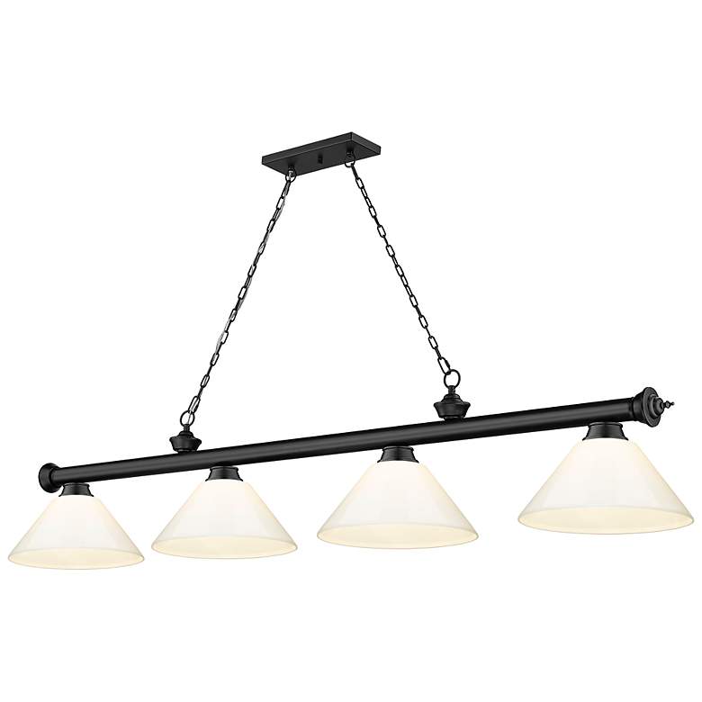 Image 2 Cordon by Z-Lite Matte Black 4 Light Billiard Light