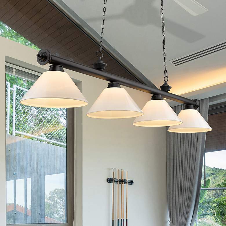 Image 1 Cordon by Z-Lite Matte Black 4 Light Billiard Light