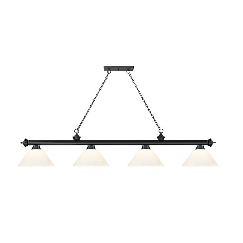 Image 5 Cordon by Z-Lite Matte Black 4 Light Billiard Light more views