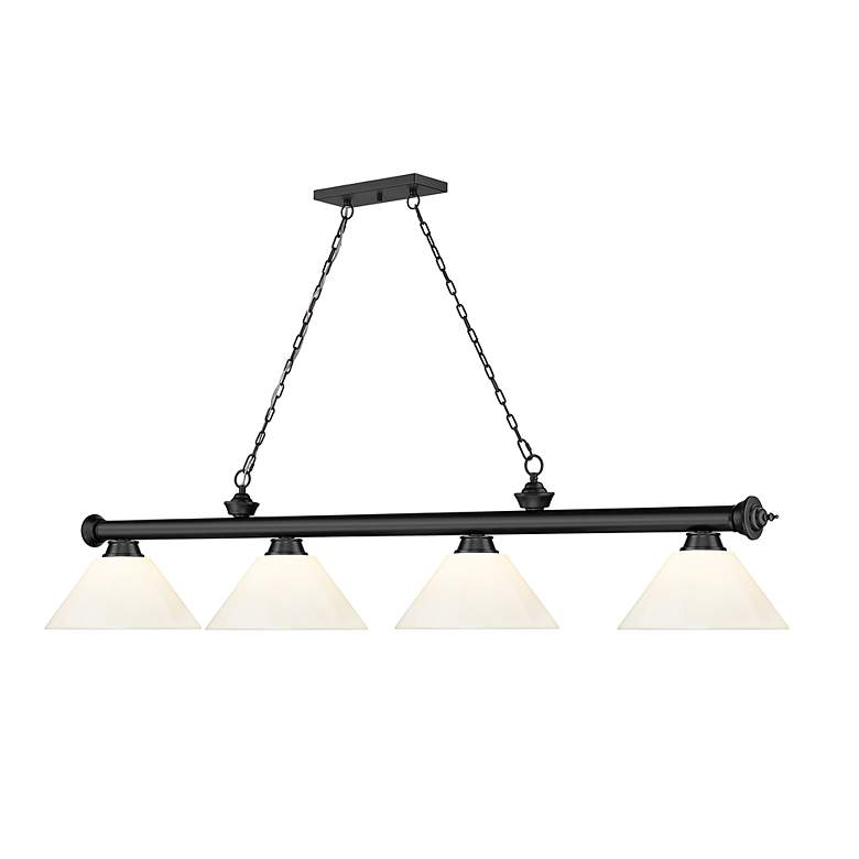 Image 6 Cordon by Z-Lite Matte Black 4 Light Billiard Light more views