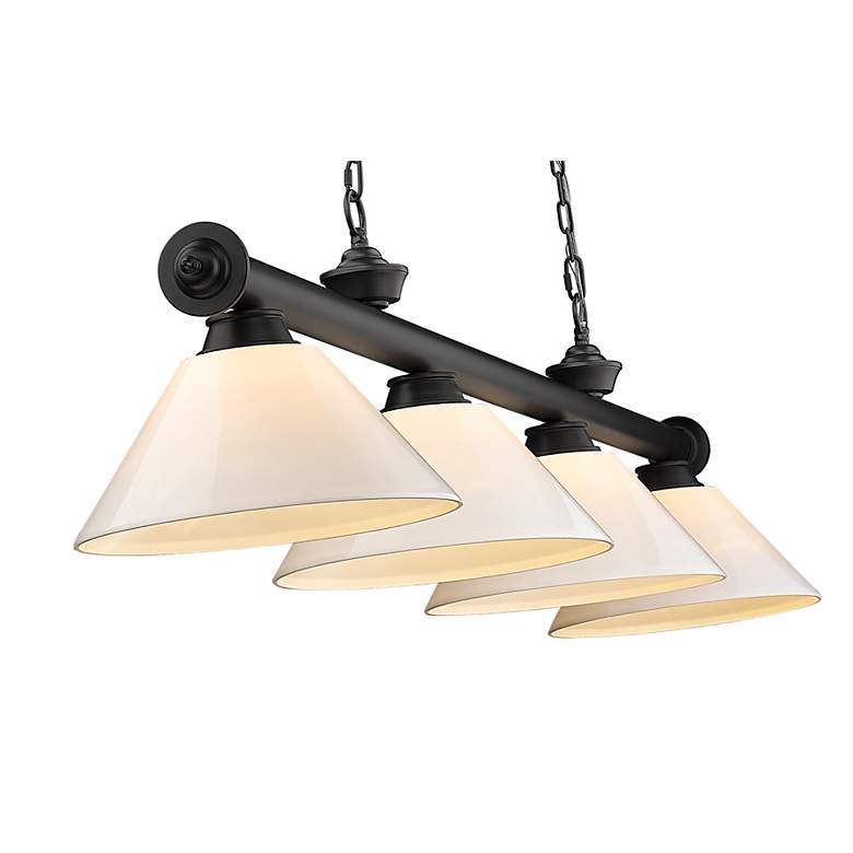 Image 7 Cordon by Z-Lite Matte Black 4 Light Billiard Light more views