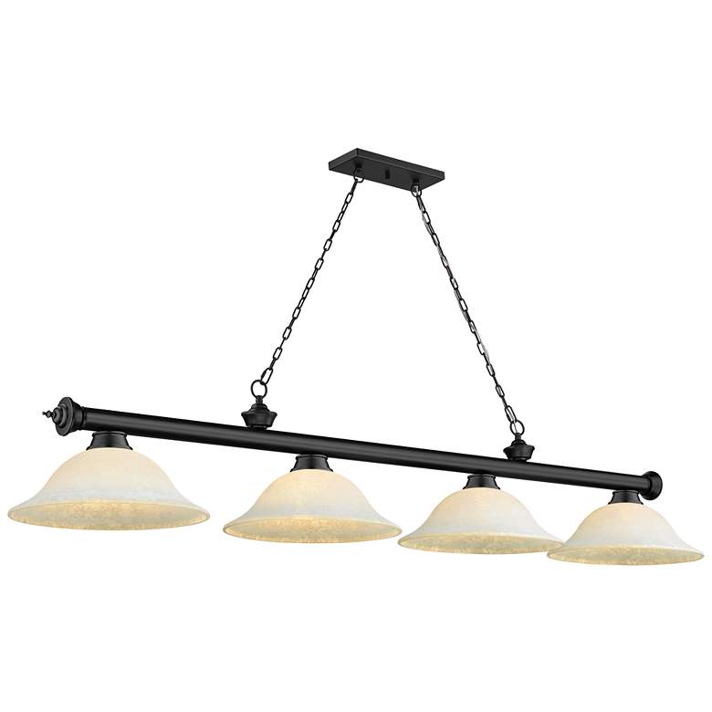 Image 1 Cordon by Z-Lite Matte Black 4 Light Billiard Light
